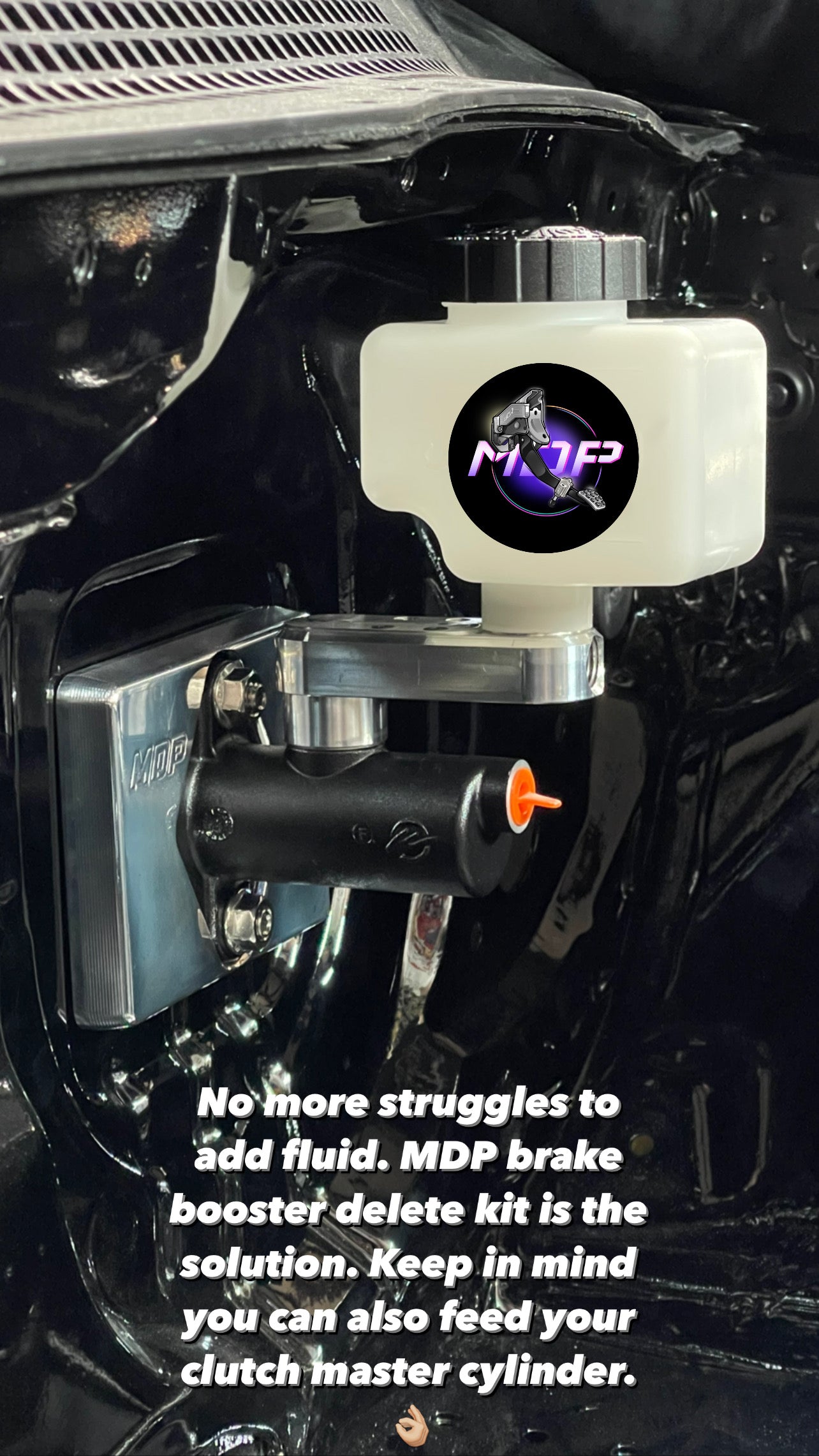 MDP Brake Booster Delete Plate/Reservoir