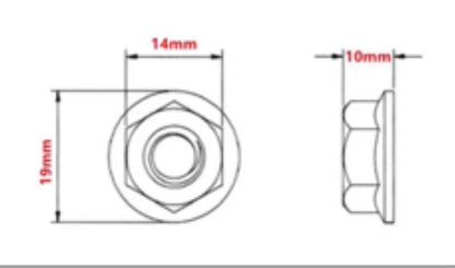 MDP Titanium Hex Flange Nuts – Brake Master Cylinder Dress-Up (M8 x 1.25)