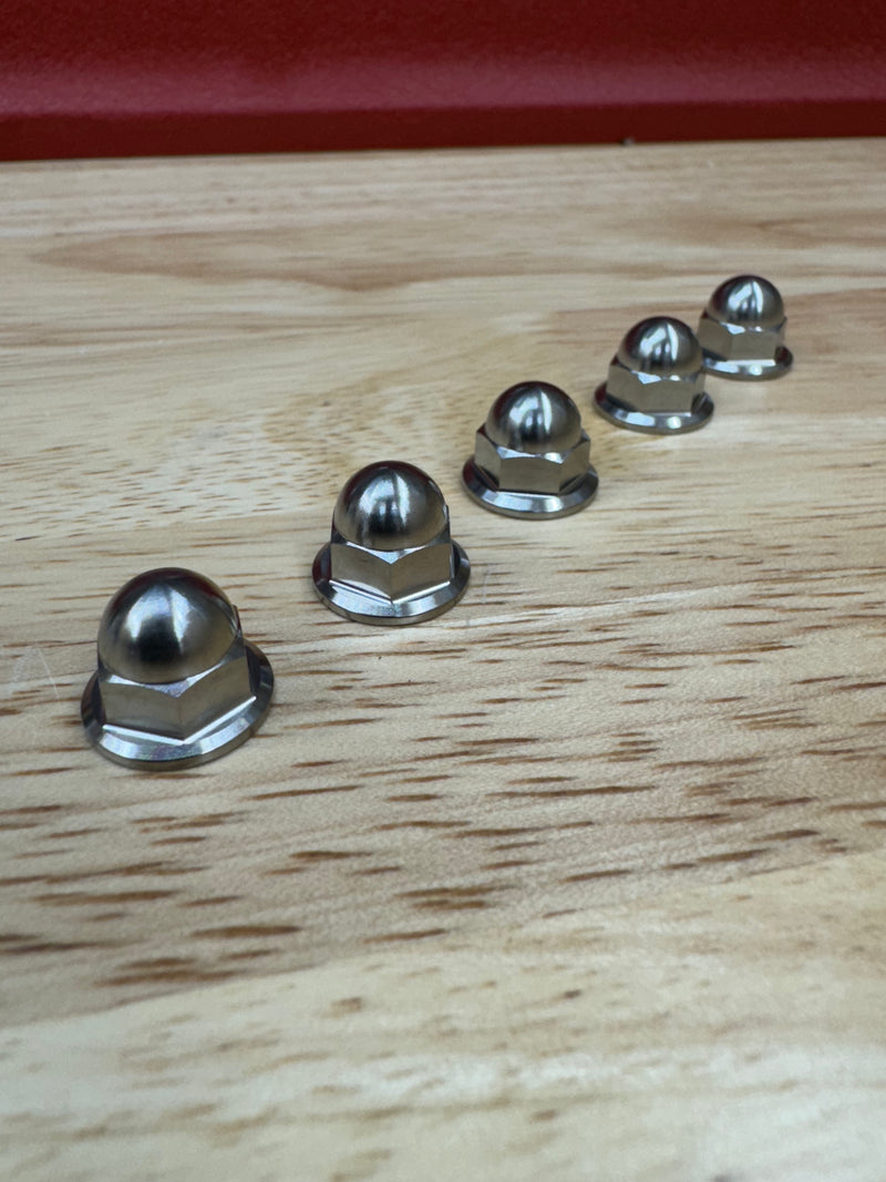 Titanium Acorn Nuts- M6x1.0 Metric Domed B,D,F,H K Series Grade 5 - MDP Billet Honda Acura Parts