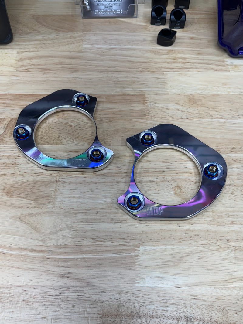 Placa de acabado de la torre de amortiguador - Acura RSX DC5 Honda Civic EM2 Aluminio billete | MDP