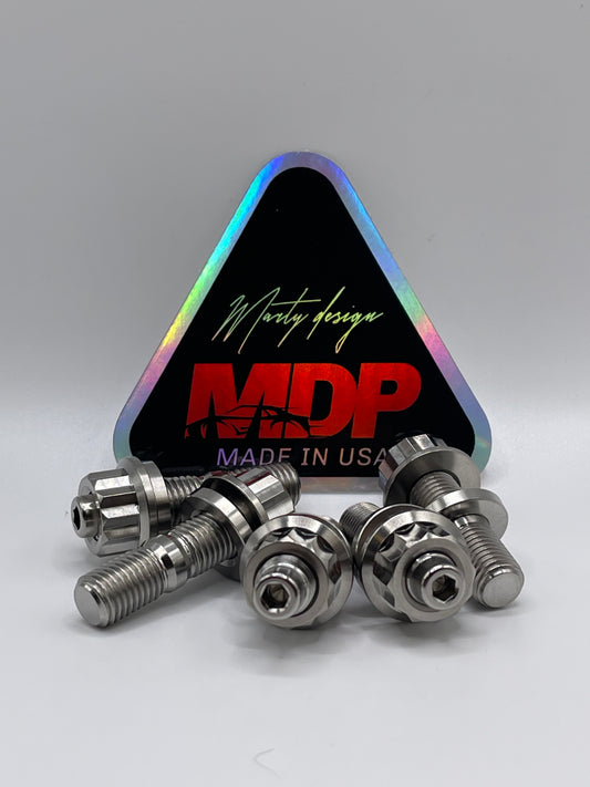 MDP Raw Titanium Bolt Kit: K, F Series K20, K24,20C,22C1 5pc M10 x 1.25mm x 45mm