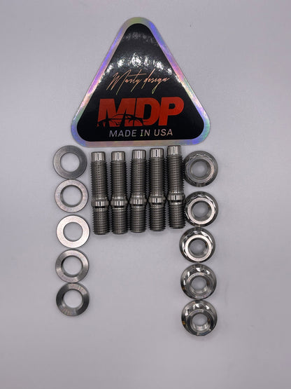 MDP Raw Titanium Bolt Kit: K, F Series K20, K24,20C,22C1 5pc M10 x 1.25mm x 45mm