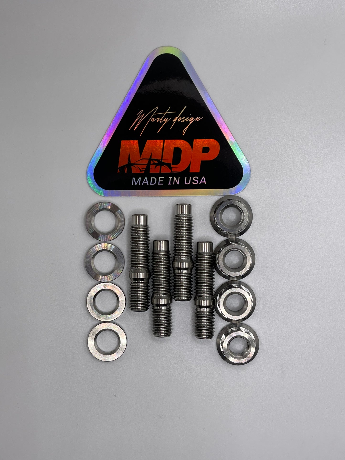 Kit de pernos de colector turbo de titanio crudo MDP (4 piezas) M10X1.5X45mm